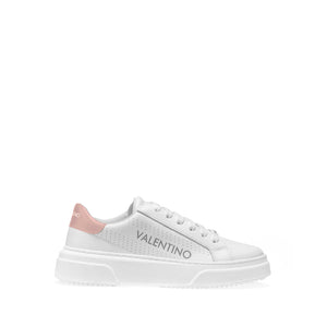 VALENTINO Sneaker lace up bianca e rosa