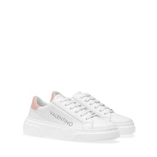 Carica l&#39;immagine nel visualizzatore di Gallery, VALENTINO Sneaker lace up bianca e rosa