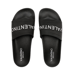 VALENTINO Slider sandal in black PVC