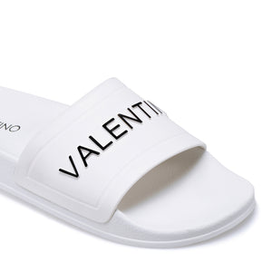 VALENTINO Slider in white PVC