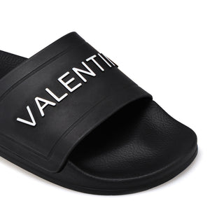 VALENTINO Slider in black PVC