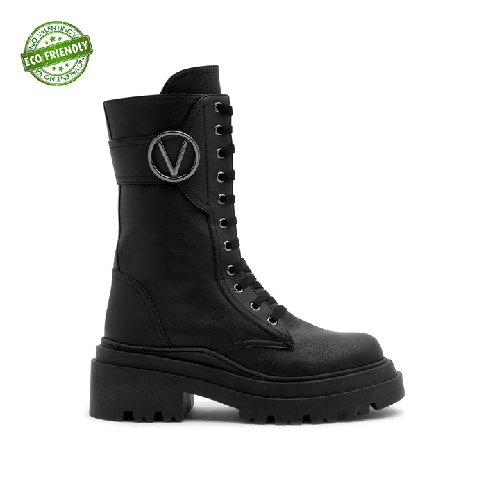 VALENTINO Armonia Combat Boots Eco-Friendly Black