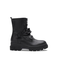 Load image into Gallery viewer, VALENTINO Biker Boots in black calf hide