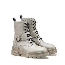 Load image into Gallery viewer, VALENTINO Combat Boots in off-white calf hide