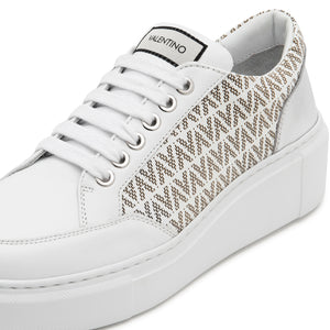 VALENTINO Sneakers Baraga VVV White Silver Laminata